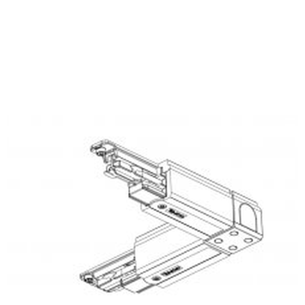 L-Verbinder rechts zu Stromschiene, grau